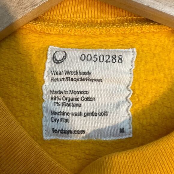 For Better Days Yellow Crewneck Sweater Size Medium - Picture 4 of 4